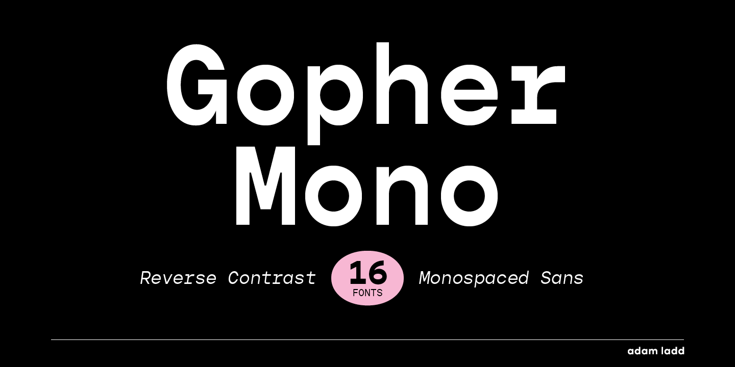 Gopher Mono Font preview
